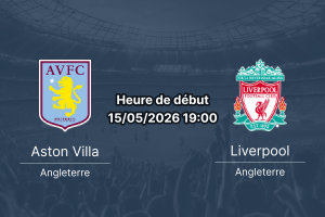 Pronostic Aston Villa Liverpool – Villa Park, Premier League 15 mai 2026, qualification Ligue des Champions