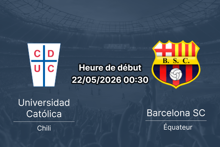 Pronostic Universidad Católica Barcelona SC – Claro Arena Las Condes, Copa Libertadores Groupe D, 22 mai 2026