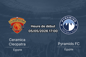Pronostic Ceramica Cleopatra vs Pyramids FC – Egyptian Premier League 5 mai 2026 – Analyse et paris sur 1xBet