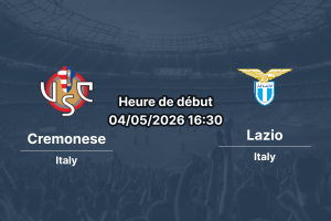 Pronostic Cremonese – Lazio : Serie A J35, la survie contre l'Europe