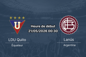 Pronostic LDU Quito Lanús – Estadio Rodrigo Paz Delgado, Copa Libertadores Groupe G, 21 mai 2026