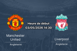 Pronostic Manchester United vs Liverpool – Premier League 36e journée 03 mai 2026 – Analyse tactique H2H et cotes de paris Old Trafford