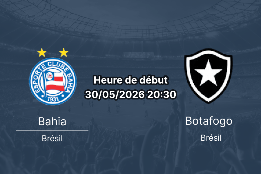Pronostic Bahia Botafogo – Arena Fonte Nova Salvador, Brasileirão Betano Série A Journée 18, 30 mai 2026