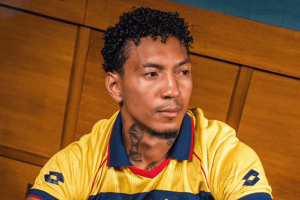 José Quintero célèbre son but lors de LDU Quito Lanús Copa Libertadores 21 mai 2026 à l'Estadio Rodrigo Paz Delgado — Groupe G