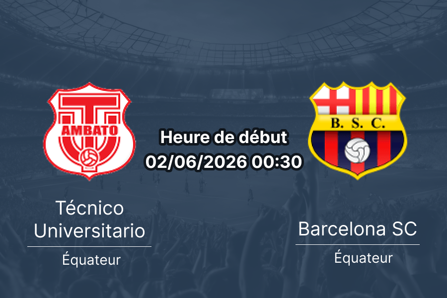 Pronostic Técnico Universitario Barcelona SC – stade Bellavista Ambato, LigaPro Équateur 2 juin 2026