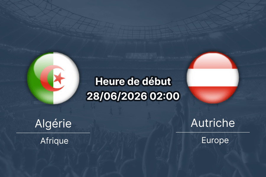 Pronostic Algérie Autriche – Arrowhead Stadium Kansas City, Groupe J Coupe du Monde 28 juin 2026