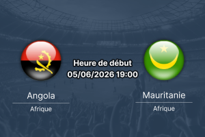 Pronostic Angola Mauritanie – terrain neutre à Casablanca, match amical international 5 juin 2026