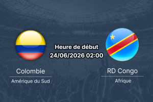 Pronostic Colombie RD Congo – Estadio Akron Guadalajara, Coupe du Monde 2026 Groupe K 24 juin