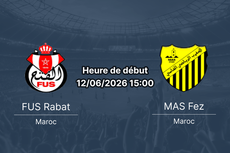 Pronostic FUS Rabat MAS Fez — Stade Moulay Hassan de Rabat, Botola Pro Inwi Journée 24, 12 juin 2026