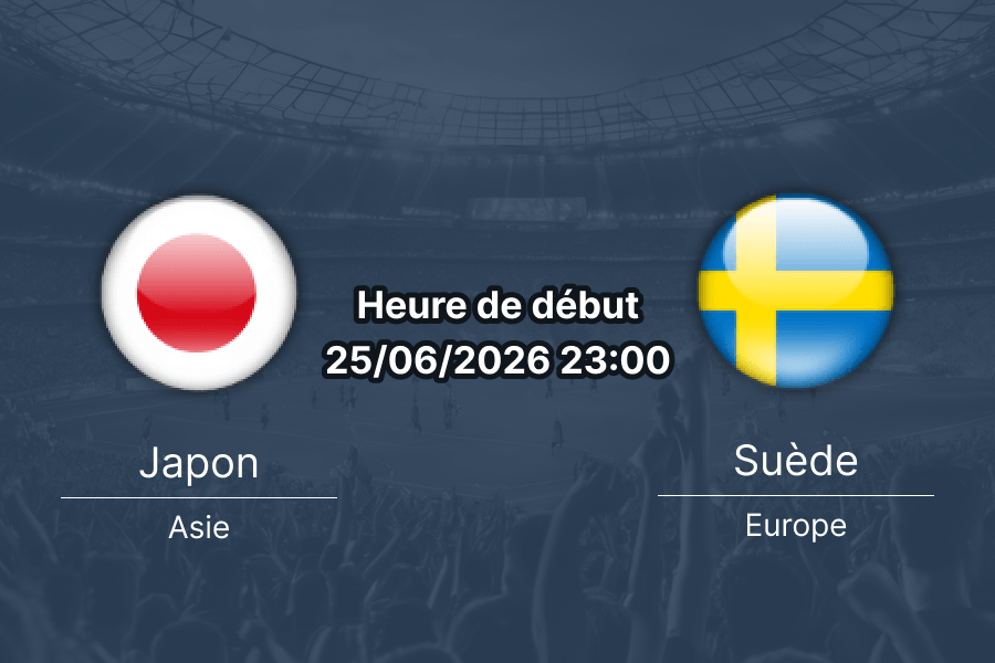 Pronostic Japon Suède – AT&T Stadium Arlington, Groupe F Coupe du Monde 2026, 26 juin 2026