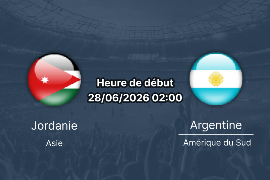 Pronostic Jordanie Argentine – AT&T Stadium Arlington, Coupe du Monde FIFA 2026, 28 juin 2026