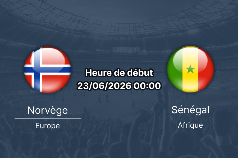 Pronostic Norvège Sénégal – MetLife Stadium East Rutherford, Coupe du Monde 2026 Groupe I 23 juin
