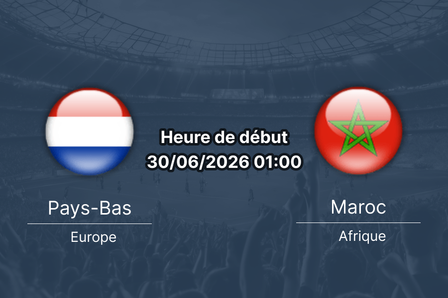 Pronostic Pays-Bas Maroc – Estadio BBVA Monterrey, 16e de finale Coupe du Monde 2026, 30 juin