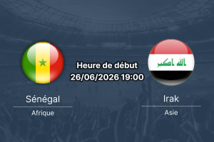 Pronostic Sénégal Irak – BMO Field de Toronto, Groupe I Coupe du Monde FIFA 2026, vendredi 26 juin