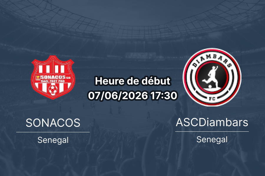 Pronostic SONACOS ASCDiambars – finale Coupe de la Ligue sénégalaise, Stade Lat Dior de Thiès, 7 juin 2026