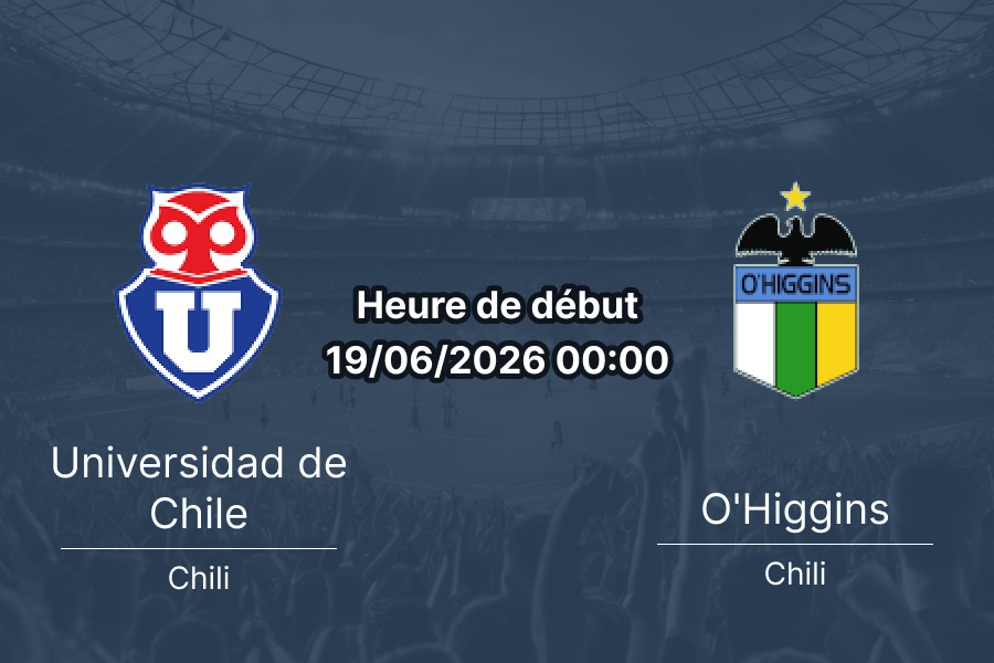 Pronostic Universidad de Chile O'Higgins – Estadio Nacional Julio Martínez Prádanos, Liga de Primera 19 juin 2026
