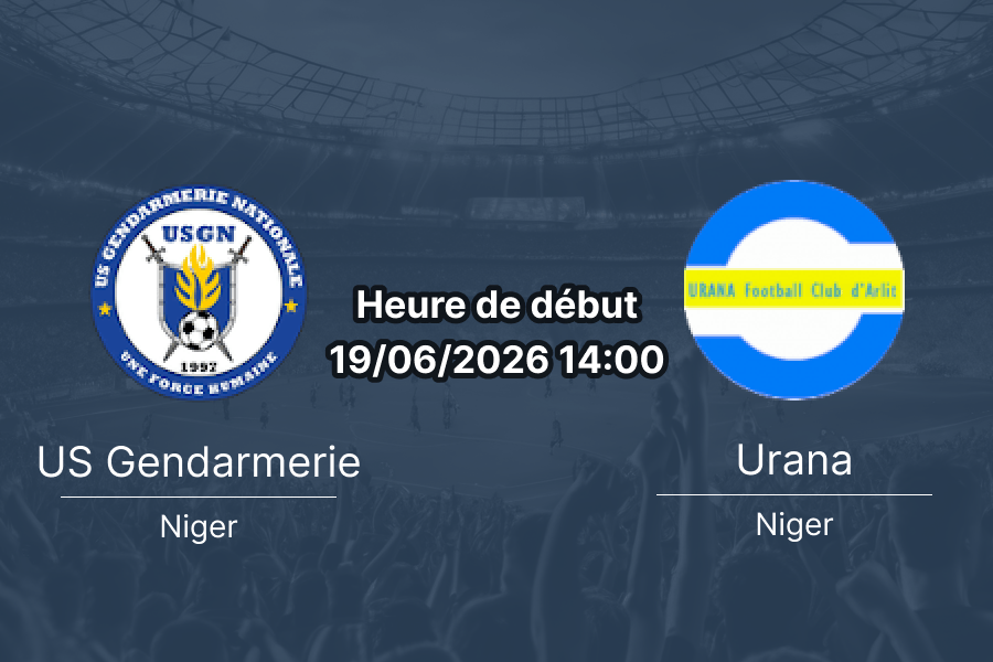 Pronostic US Gendarmerie Urana – Stade Général Seyni Kountché Niamey, Super Ligue Niger Journée 30, 19 juin 2026