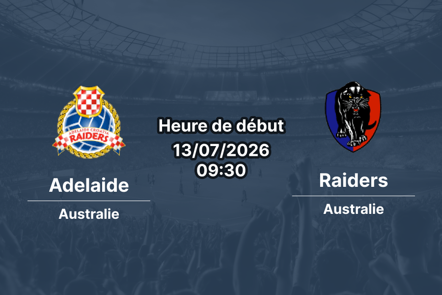 Pronostic Adelaide Raiders II South Adelaide II – Marden Sports Complex, Ligue Réserve NPL Australie-Méridionale 13 juillet 2026