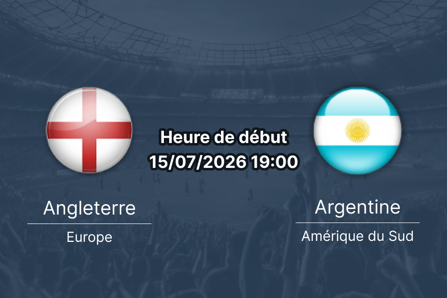 Pronostic Angleterre Argentine – Mercedes-Benz Stadium Atlanta, demi-finale Coupe du Monde 2026, 15 juillet 2026
