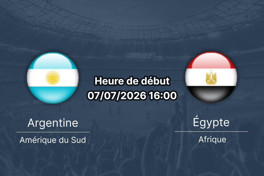 Pronostic Argentine Égypte – Mercedes-Benz Stadium Atlanta, Coupe du monde 2026, 8e de finale 7 juillet