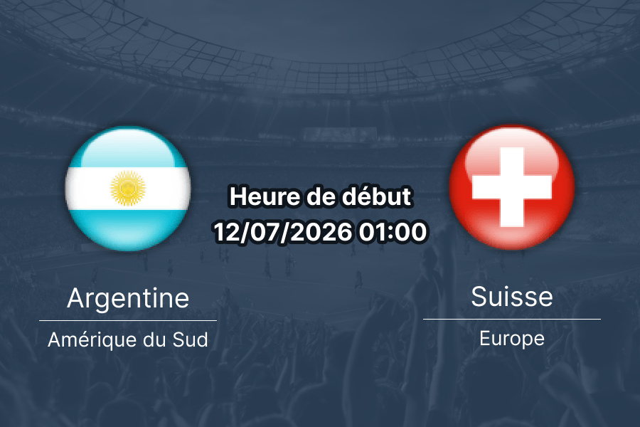 Pronostic Argentine Suisse – Arrowhead Stadium Kansas City, quart de finale Coupe du Monde 2026, 12 juillet