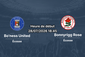Pronostic Bo'ness United Bonnyrigg Rose – Newtown Park, Lowland League East 2026-27, 28 juillet
