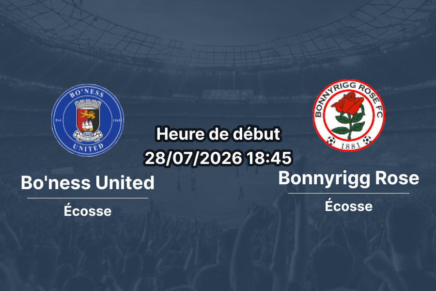 Pronostic Bo'ness United Bonnyrigg Rose – Newtown Park, Lowland League East 2026-27, 28 juillet