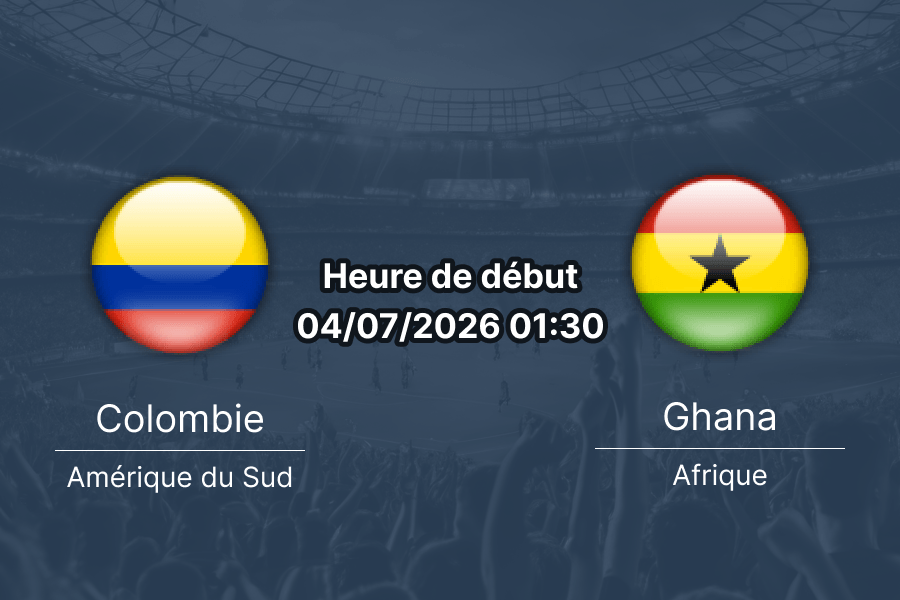 Pronostic Colombie Ghana – Arrowhead Stadium Kansas City, 1/16e finale Coupe du Monde 2026, 4 juillet