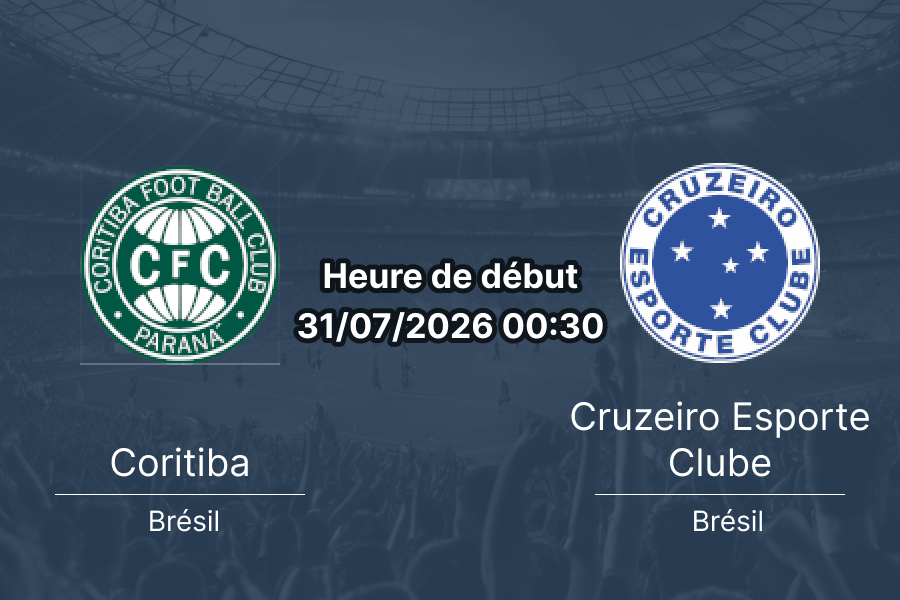Pronostic Coritiba Cruzeiro – Estádio Couto Pereira Curitiba, Brasileirão Série A, 31 juillet 2026