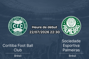 Pronostic Coritiba Palmeiras – Estádio Couto Pereira Curitiba, Série A Brésil, 22 juillet 2026