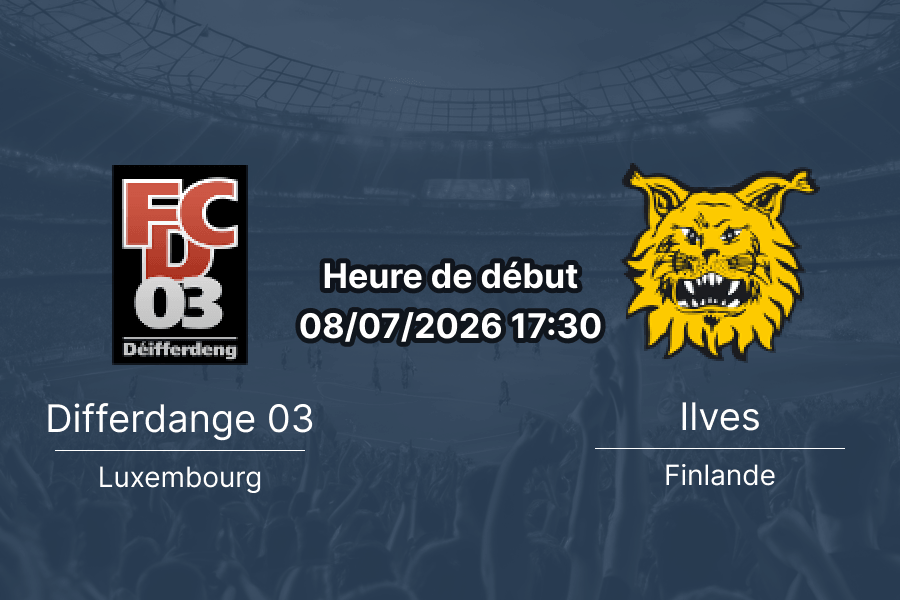 Pronostic Differdange Ilves – Stade Municipal de Differdange Luxembourg, UECL Q1 voie de la ligue 8 juillet 2026