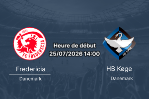 Pronostic Fredericia HB Køge – Monjasa Park Fredericia, 1. Division danoise 2026-27 Journée 1 25 juillet 2026