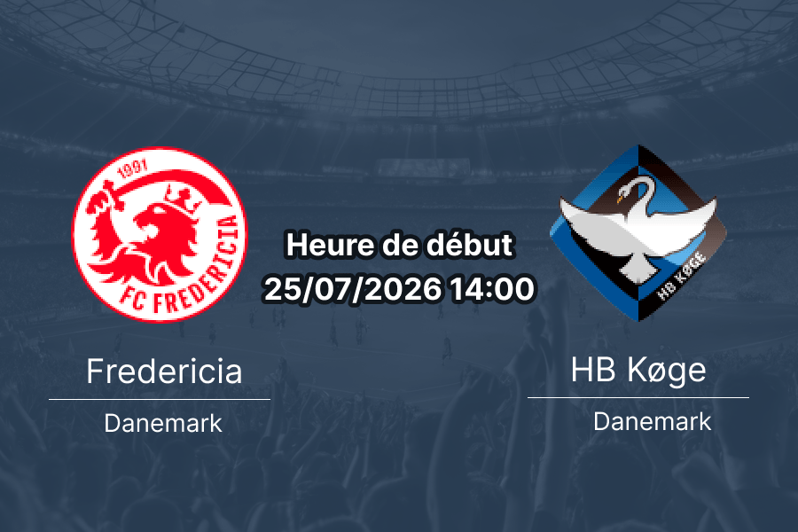 Pronostic Fredericia HB Køge – Monjasa Park Fredericia, 1. Division danoise 2026-27 Journée 1 25 juillet 2026