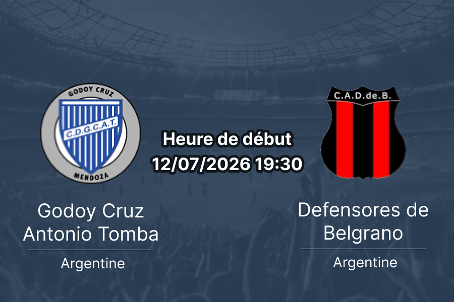 Pronostic Godoy Cruz Defensores de Belgrano – Estadio Feliciano Gambarte, Primera Nacional Argentina, 12 juillet 2026