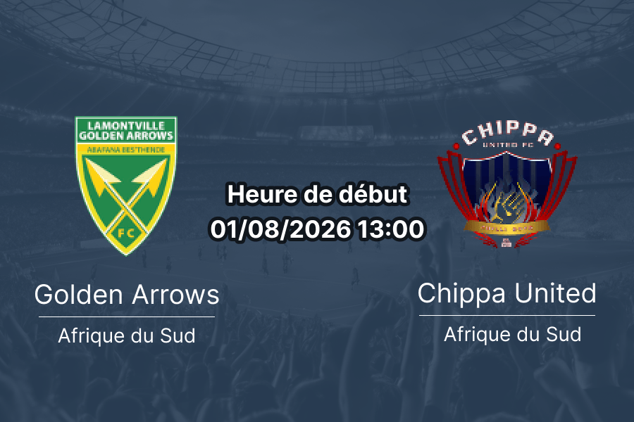 Pronostic Golden Arrows Chippa United – King Goodwill Zwelithini Stadium Durban, Betway Premiership 2026-27, 1er août 2026