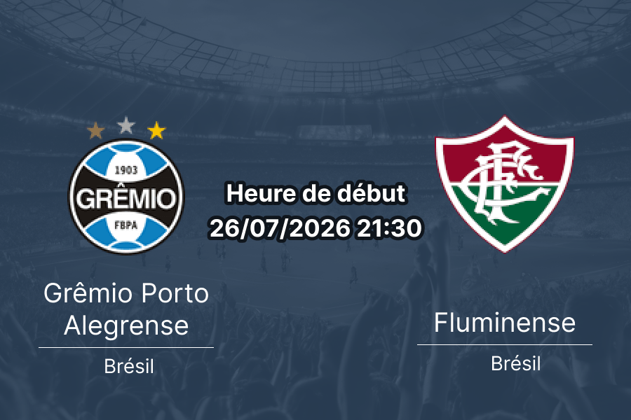 Pronostic Grêmio Fluminense – Arena do Grêmio Porto Alegre, Brasileirão Série A Rodada 20 26 juillet 2026