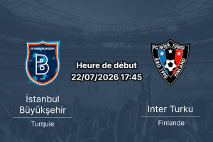 Pronostic Istanbul Büyükşehir Inter Turku – Başakşehir Fatih Terim Stadium, Ligue Conférence UEFA, 22 juillet 2026