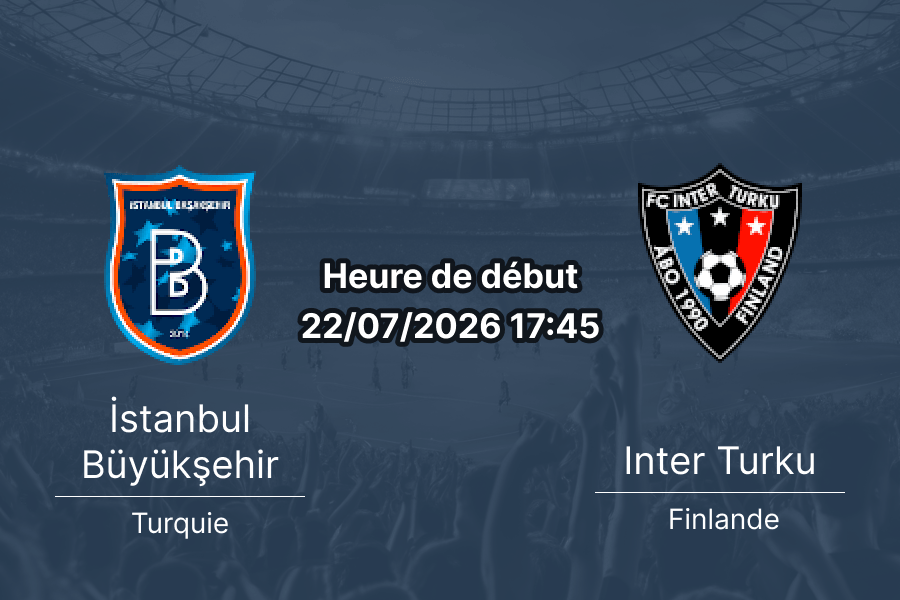Pronostic Istanbul Büyükşehir Inter Turku – Başakşehir Fatih Terim Stadium, Ligue Conférence UEFA, 22 juillet 2026
