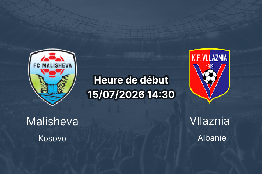 Pronostic Malisheva Vllaznia – Hajvalis Prishtina Kosovo, retour 1er tour Ligue Conférence UEFA, 15 juillet 2026