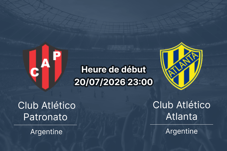 Pronostic Patronato Atlanta – Estadio Presbítero Bartolomé Grella, Primera B Nacional Argentine, 20 juillet 2026