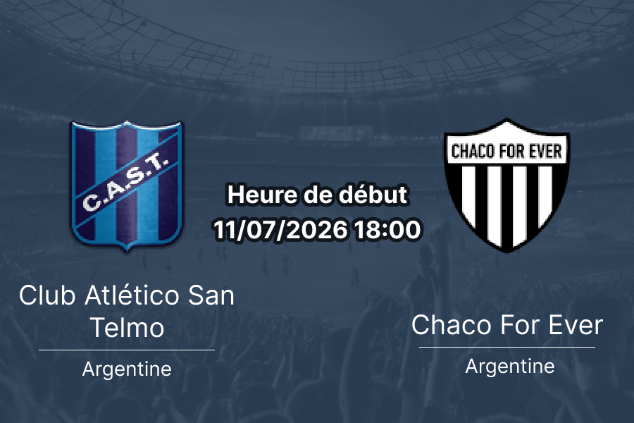 Pronostic San Telmo Chaco For Ever – Estadio Osvaldo Francisco Baletto Buenos Aires, Primera B Nacional, 11 juillet 2026