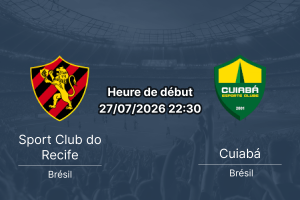 Pronostic Sport Recife Cuiabá – Estádio Adelmar da Costa Carvalho, Brasileirão Série B, 27 juillet 2026