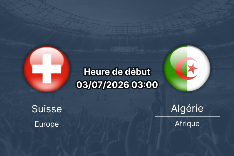 Pronostic Suisse Algérie – BC Place Vancouver, 1/16 de finale Coupe du Monde 2026, 3 juillet 2026