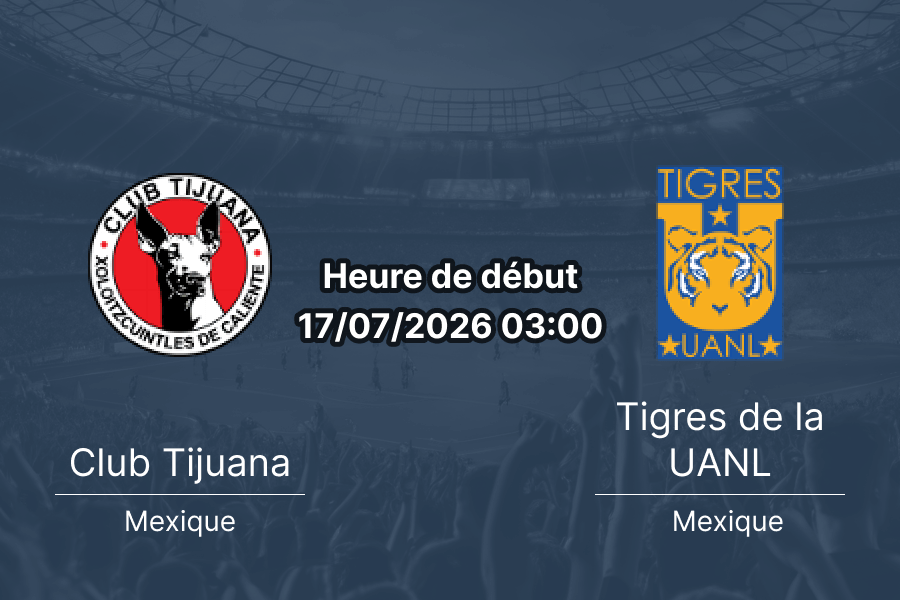 Pronostic Tijuana Tigres – Estadio Caliente Tijuana, Jornada 1 Apertura 2026 Liga MX, 17 juillet 2026