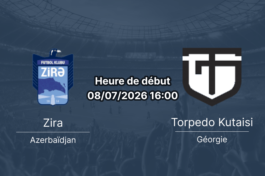 Pronostic Zira Torpedo Kutaisi – Mehdi Huseynzade Stadium Sumqayit, UECL Q1 voie de la ligue 8 juillet 2026