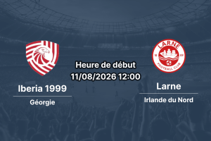 Pronostic Iberia 1999 Larne — Mikheil Meskhi Stadium, Ligue Europa 2026/27, Tbilisi, 11 août 2026