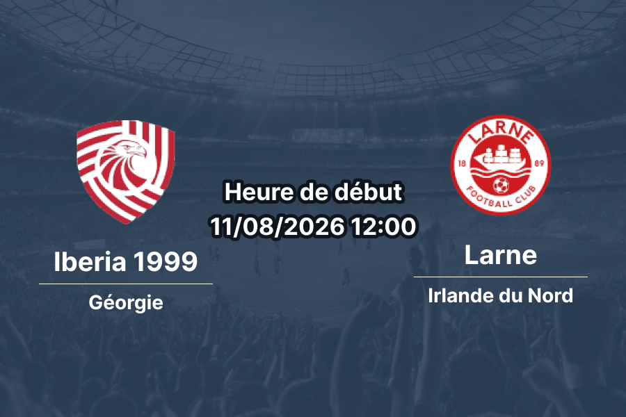 Pronostic Iberia 1999 Larne — Mikheil Meskhi Stadium, Ligue Europa 2026/27, Tbilisi, 11 août 2026