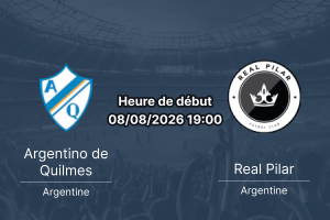 Pronostic Argentino Quilmes Real Pilar – La Barraca Quilmes 8 août 2026
