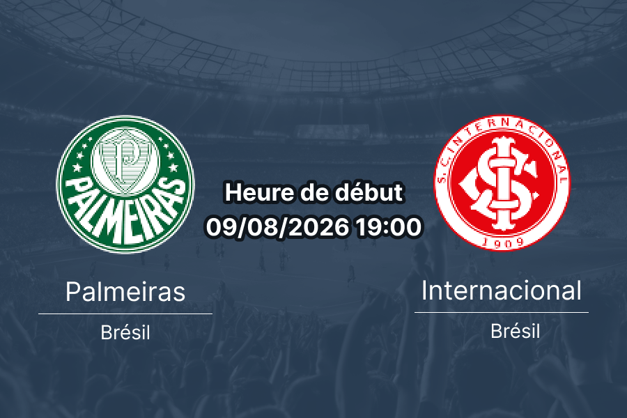 Pronostic Palmeiras Internacional – Nubank Parque São Paulo Brasileirão 9 août 2026