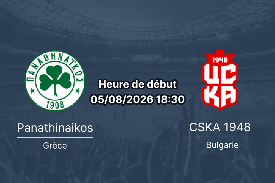 Pronostic Panathinaikos CSKA 1948 – Stade Olympique Athènes Conference League 5 août 2026